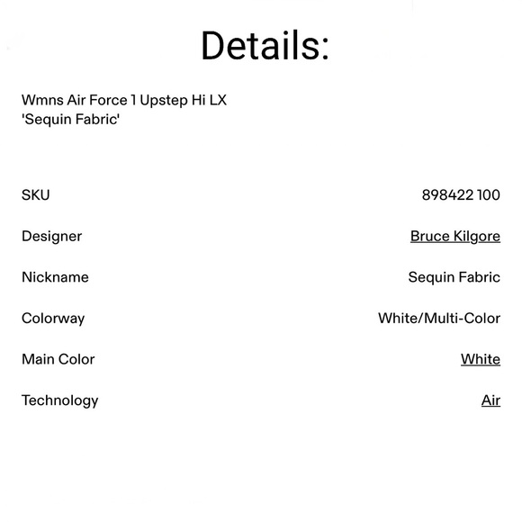 🤩 NIKE Air Force 1 Upstep Hi LX 'Sequin Fabric’ 9.5 US Women’s- LIMITED EDITION🤩 - Picture 12 of 13